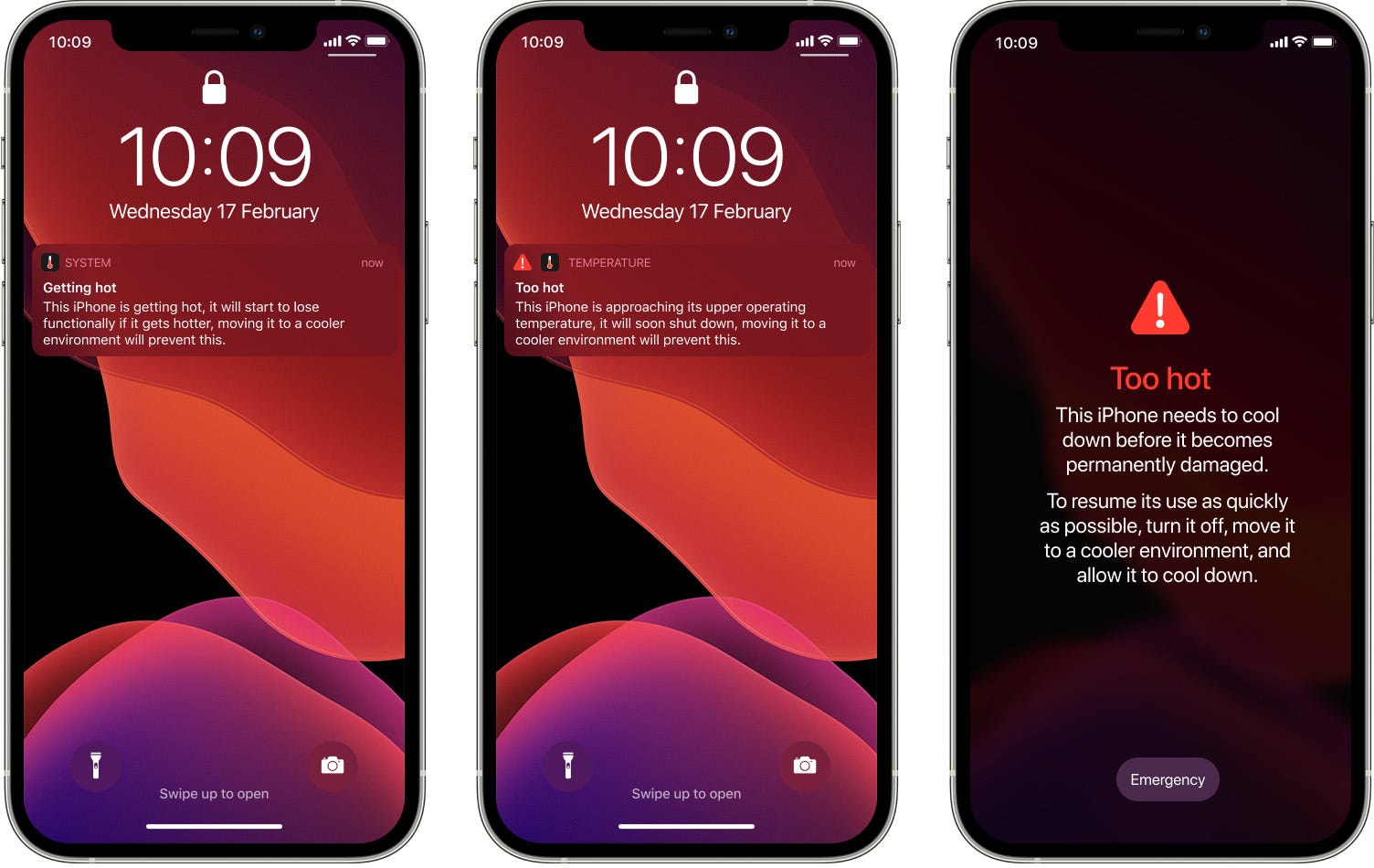 Thermal Warning Iphone