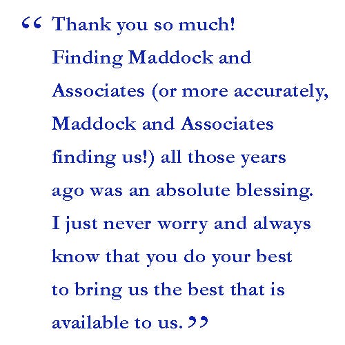 Read our Testimonials Maddock & Associates Medium