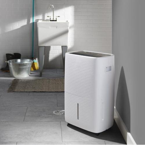 The Self Draining 50 Pint Dehumidifier — removes 50 pints of moisture
