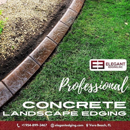 Concrete Edging Landscape in Vero Beach, FL Elegant Edgings Inc Medium