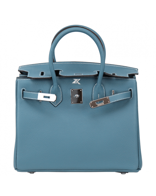 Best Zeekas Brand Women’s Satchel Silver Hardware Leather Blue Bags To Wear! by Zeekas Medium