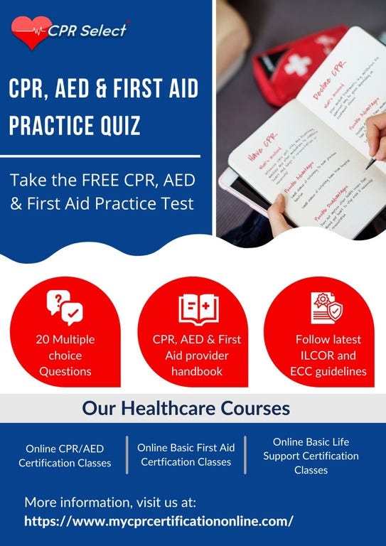 Free CPR/AED and First Aid Practice Test Medium CPR Select
