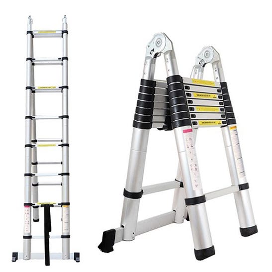 What is the best way to use an extension ladder on uneven ground safely