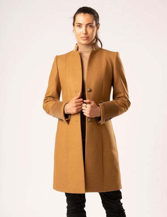 Camel Wool Coat Welligogs Clothing Medium