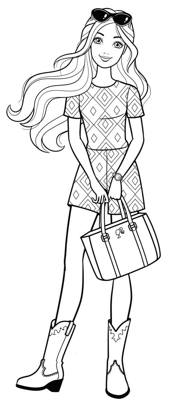 Barbie Coloring Pages. Barbie, the iconic fashion doll created… by