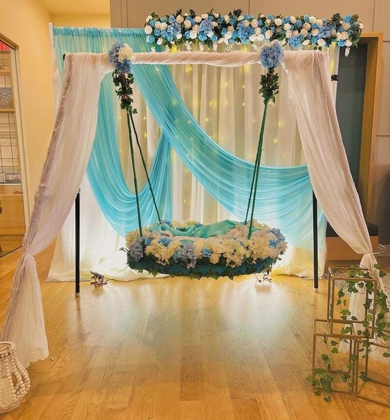 Cradle Ceremony Decoration ideas. A Harmony of Gentle Colors by 7