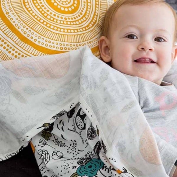 Organic Large Muslin Wrap — Field Of Friends by The World Boutique