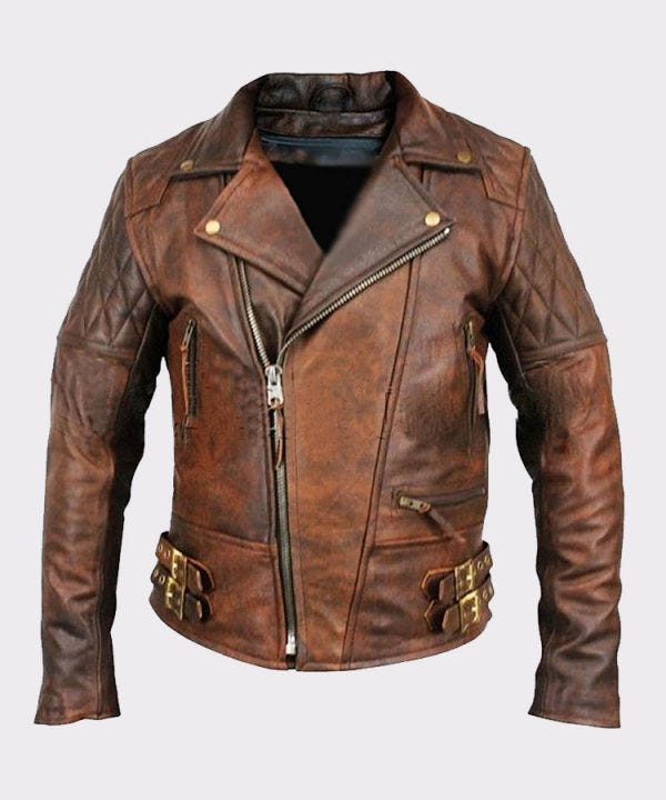 MEN’S LAMBSKIN BIKER BOMBER LEATHER JACKET Rfx leather Medium