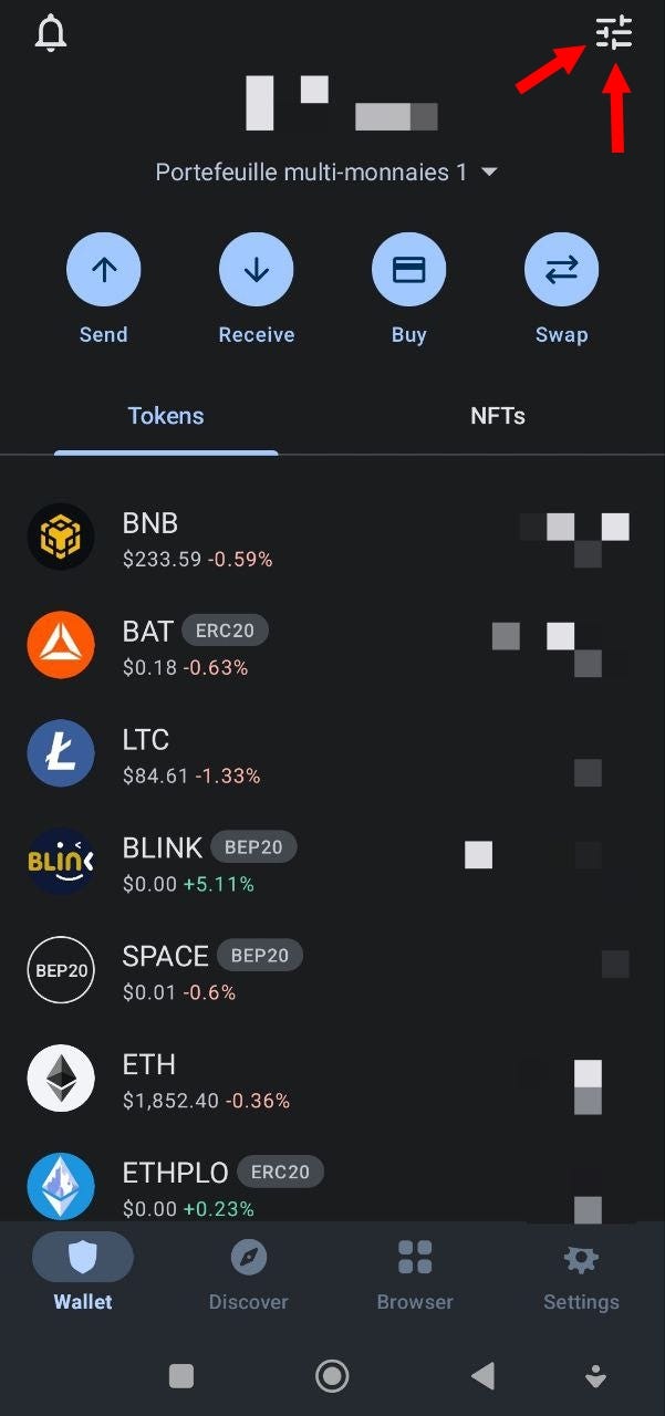 How to Display Your Space Tokens (SPACE) in Trust Wallet (Avalanche C