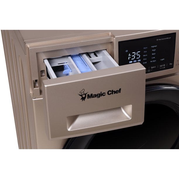 Magic Chef 2.7 Cu. Ft. Electric AllinOne Washer and Ventless Dryer Combo in Gold