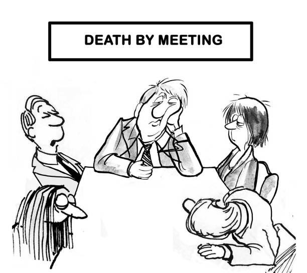 Minimize on Meetings. Don’t hold a meeting unless the issue… by Ryan