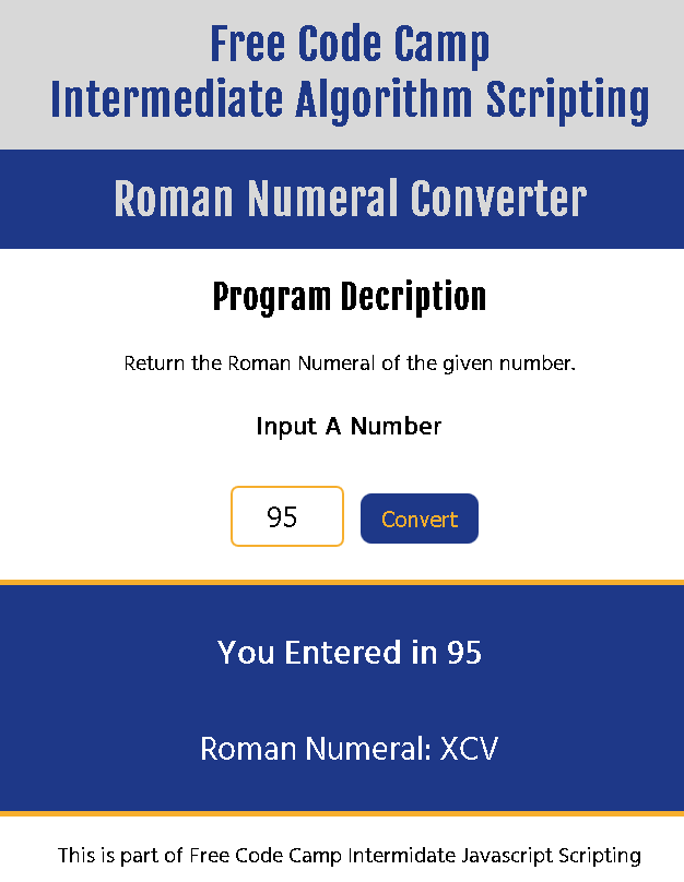 Roman Numerals 95