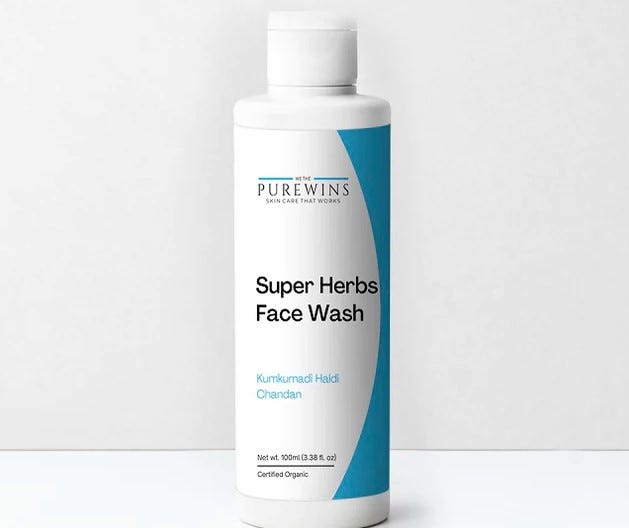 Super Herbs Face Wash Purewins Medium