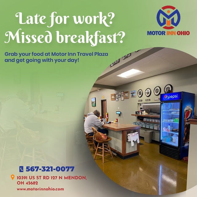 An Empty Stomach Leads to Less Productivity Motor Inn Travel Plaza by Motor Inn Travel Plaza