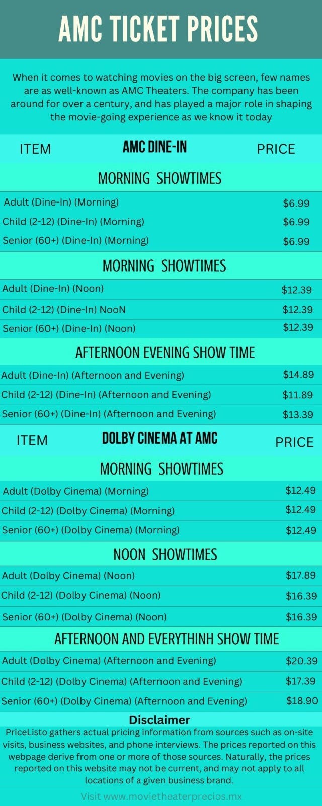 AMC theater ticket prices Ktfaizan Medium