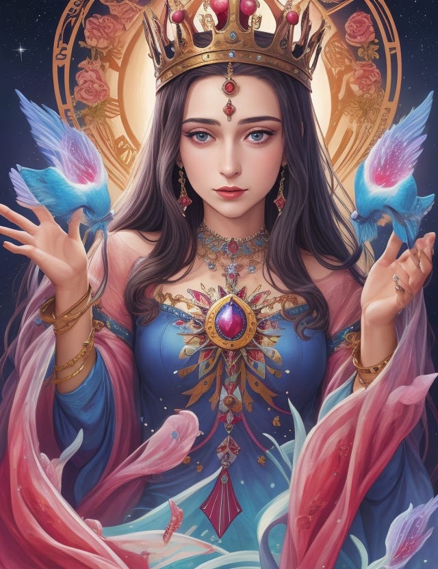 The Queen of Miracles Zen Poetry Medium