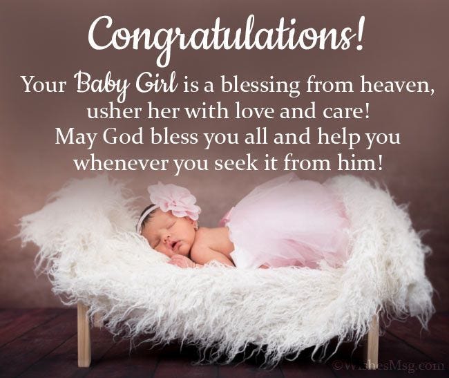 100+ Congratulations Wishes For Baby Girl by Onlinestatusquotes Medium