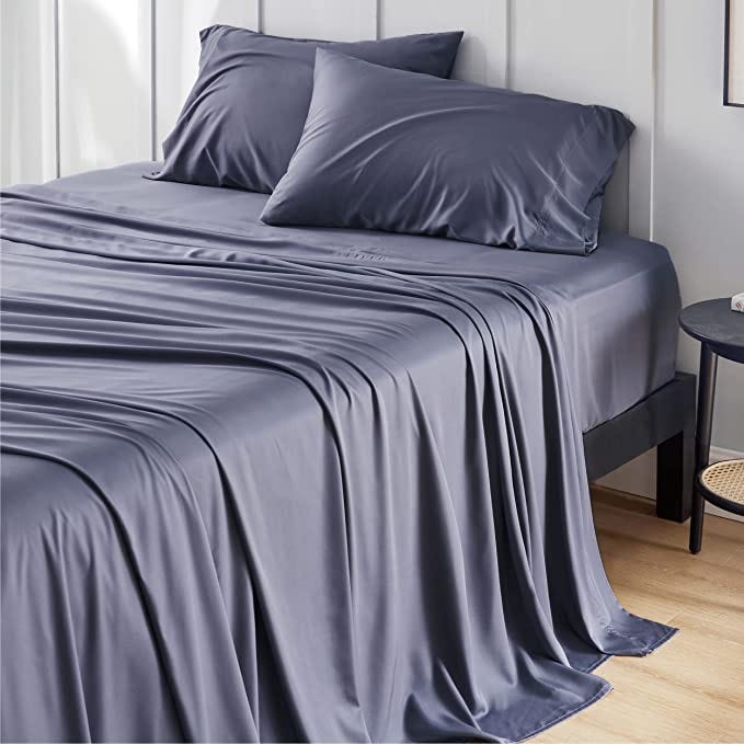 Bedsure Bamboo King Size Sheets — 100 Viscose from Bamboo Sheets, 16
