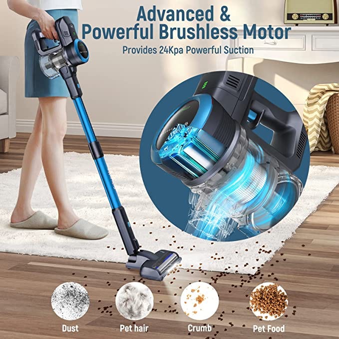 FABULETTA 24 Kpa Cordless Vacuum Cleaner — 6 in 1 Lightweight Stick