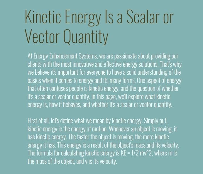 Energy is Vector or Scalar Renee Gick Medium