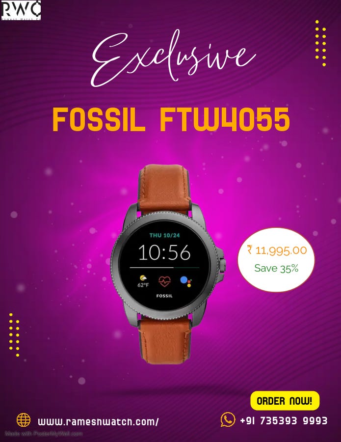 Fossil Gen 5 — Smart Technology, Fashionably Yours Ramesh watch