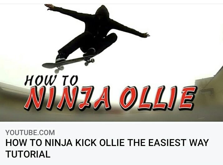 How to Ninjas Kick OLLIE the easiest way Tutorial. https//www.facebook