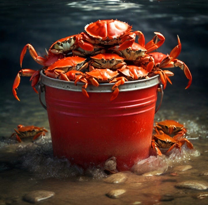 The Crabs in The Bucket. The crab in the bucket mentality is a… by