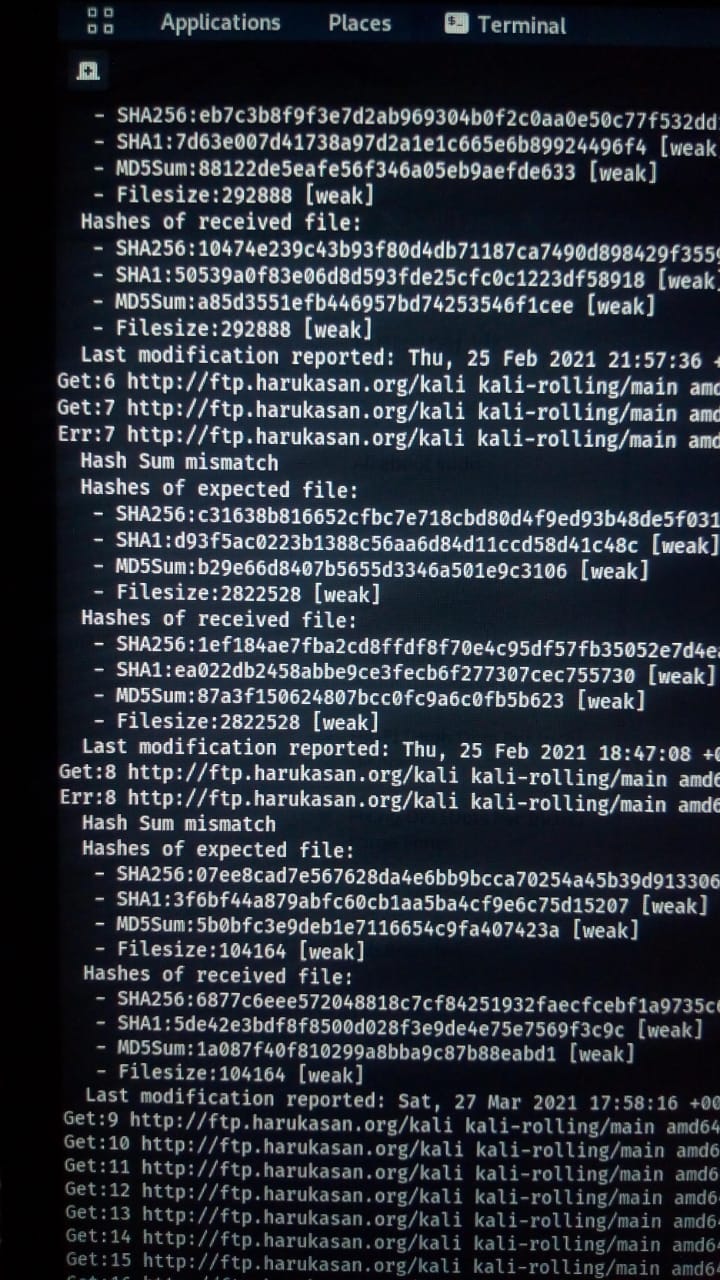 Kali Linux apt update returns “Hash Sum mismatch” error Ujjwal Saran
