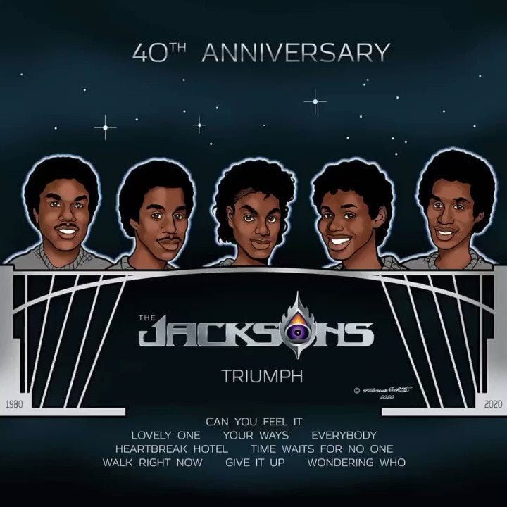 Music Rewind The Jackson’s Triumph Album by Tiffany McCoy Medium