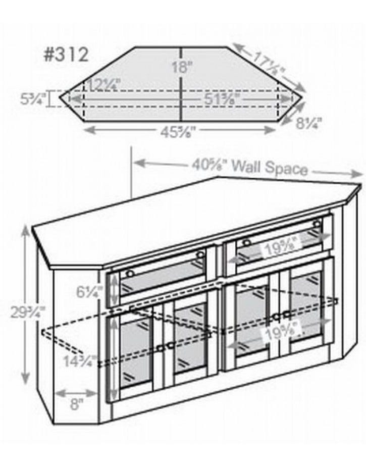 Buy YT314 Large Corner PlasmaTV Stand — Online Amish Furniture by