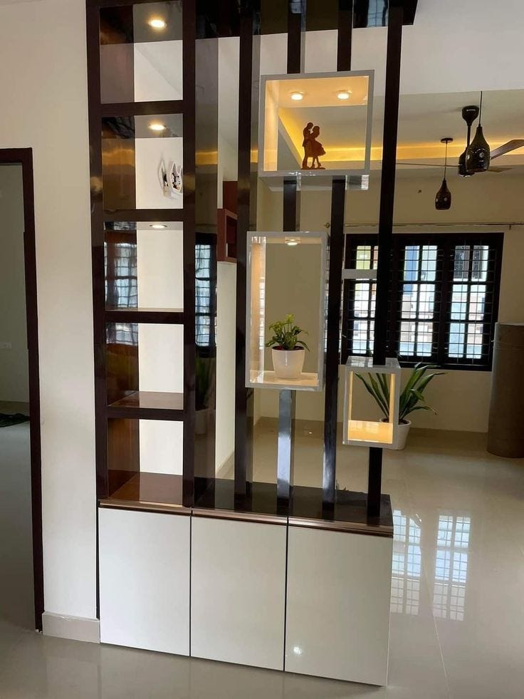 Modern Living Room Partition Wall Design in Chennai