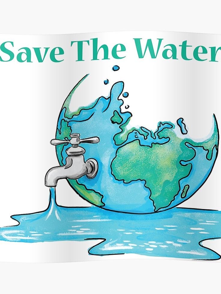 let us save water now and let's not make future generations suffer by