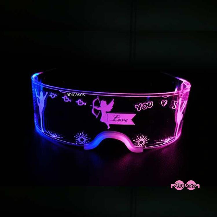 Luminous Light Up Glasses Cyberpunk Led Visor Glasses With Maui Jim