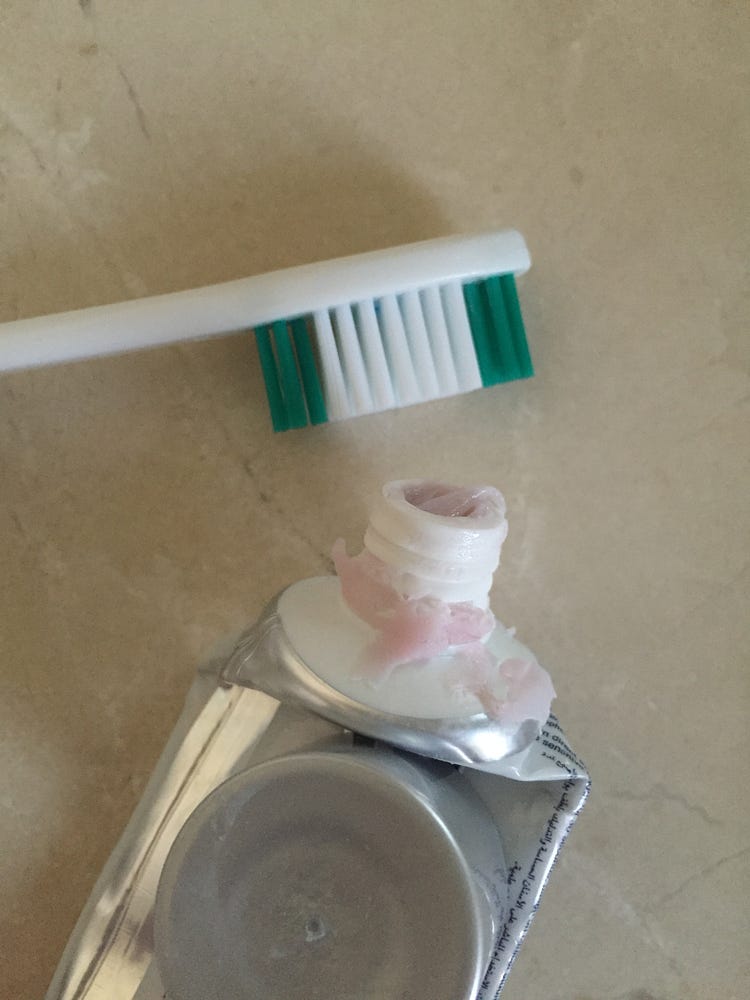 It’s all about the toothpaste. If you drop a tiny bit of toothpaste in