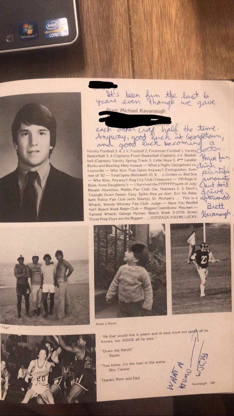 Brett Kavanaugh's Prep Yearbook, Explained by Brad Johnson Medium Brett Kavanaugh's Prep Yearbook, Explained by Brad Johnson Medium