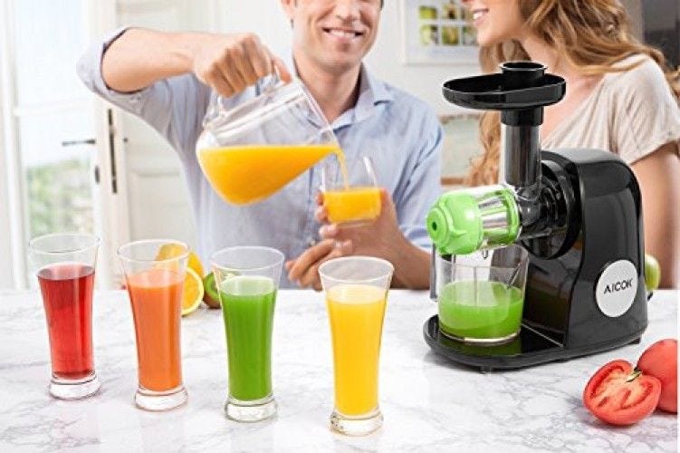 Aicok Slow Masticating Juicer Extractor, Reverse Function, Quiet Motor