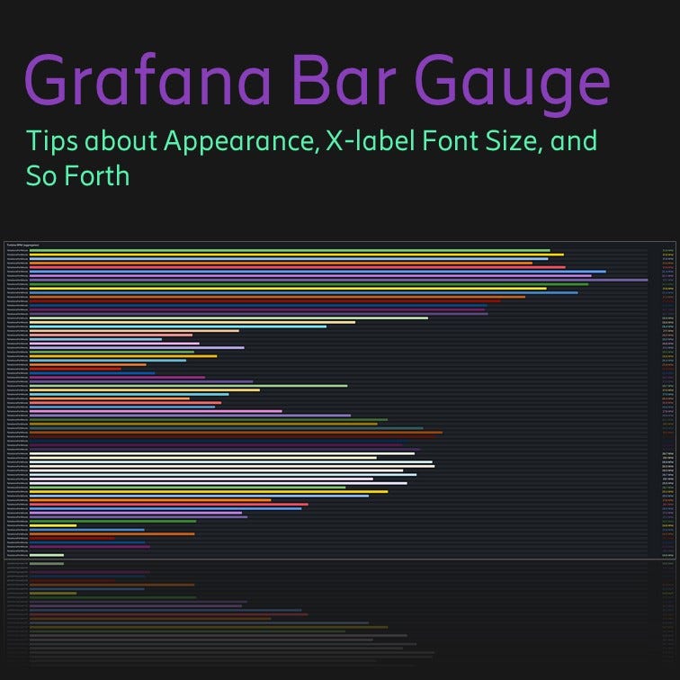 Grafana Bar Gauge Tips about Appearance, Xlabel Font Size, and So