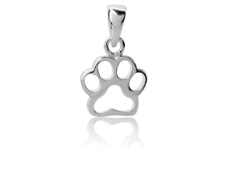 Sterling Silver Dog Paw Print Pendant Godfrey Jewellers Medium