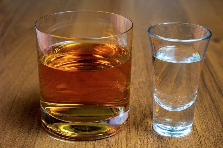 Let's talk about the differences between whiskey and vodka once and for all. In my opinion
