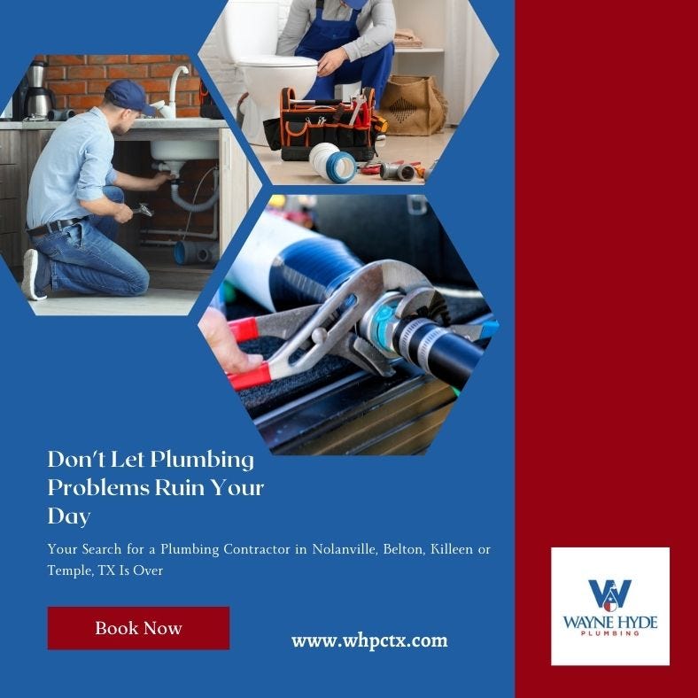 Plumbing Services — Nolanville, Texas by Wayne Hyde Plumbing Jul