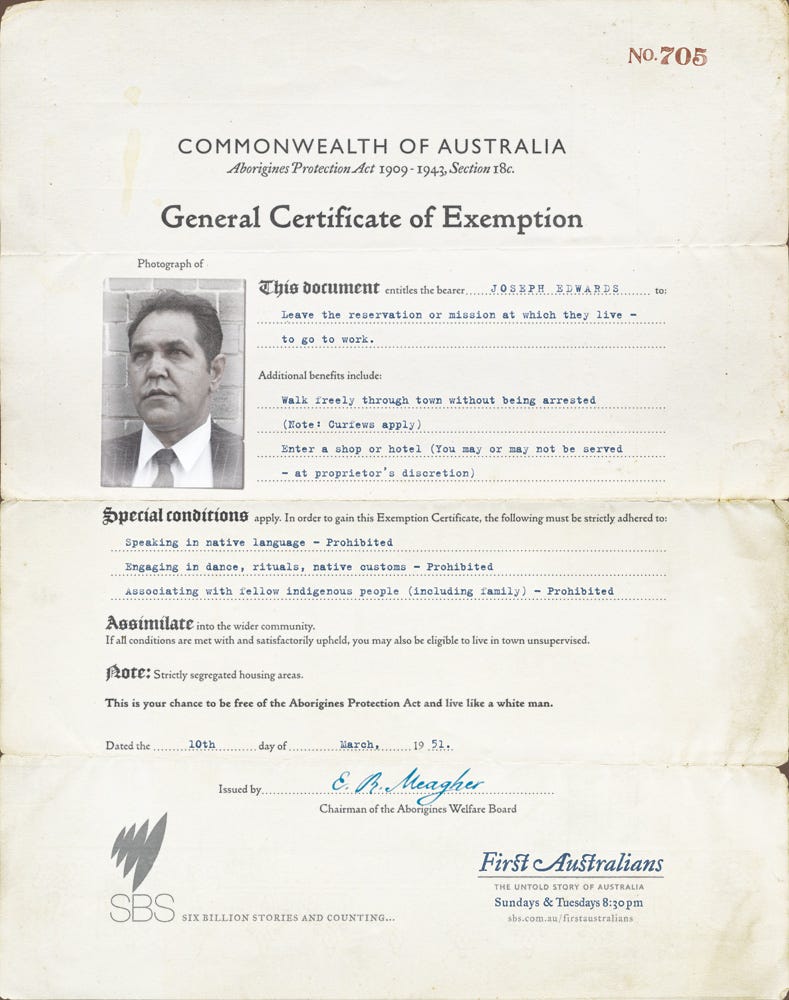 The truth about the Australian Aborigines Protection Act by Veritas