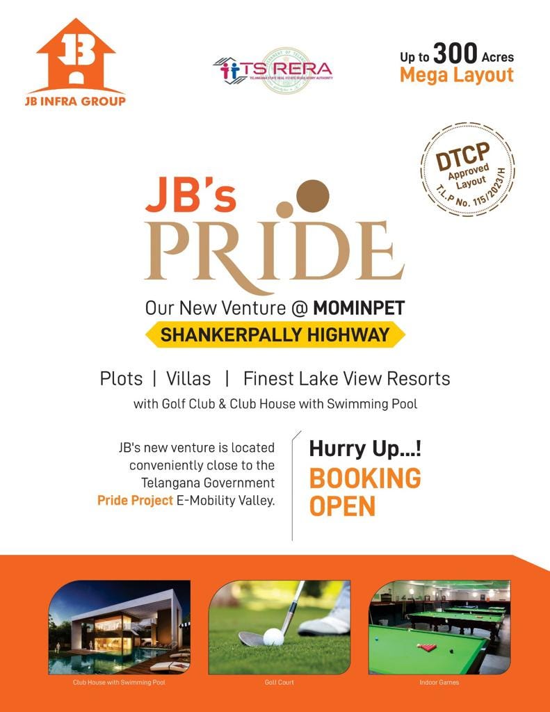 JB's Pride mominpet luxury villa plots layout by JB's Pride Mominpet
