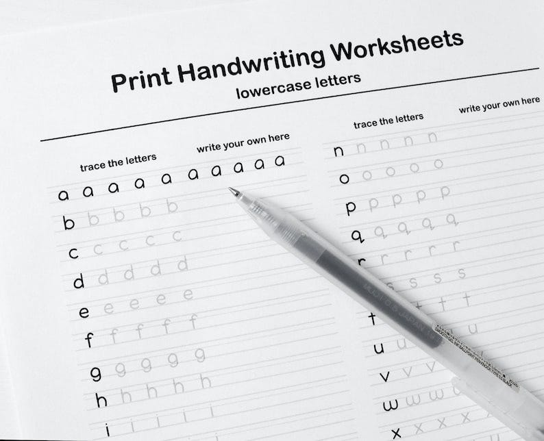 Printable Handwriting Worksheets6 Pages by Realjema Medium Printable Handwriting Worksheets6 Pages by Realjema Medium
