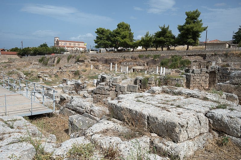 Corinth Rebuilt By The Romans. The original city was destroyed by the… by John Welford