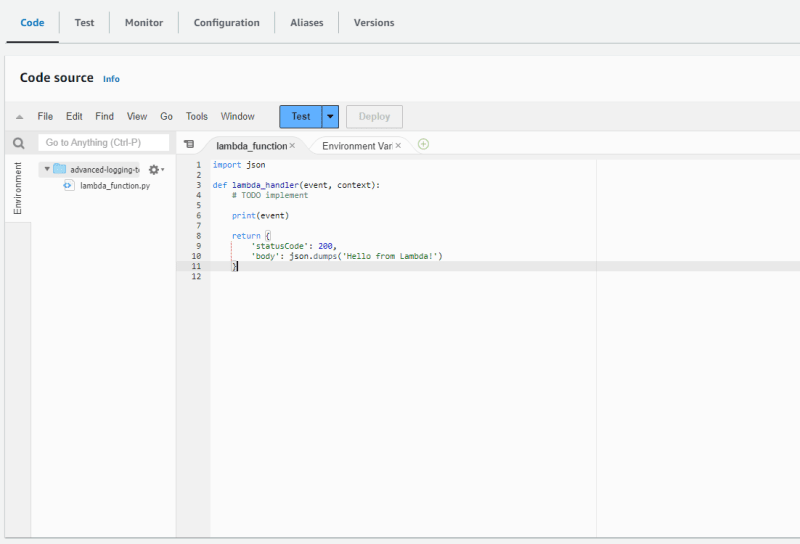 Advanced Logging for AWS Lambda. AWS Lambda provides basic logging