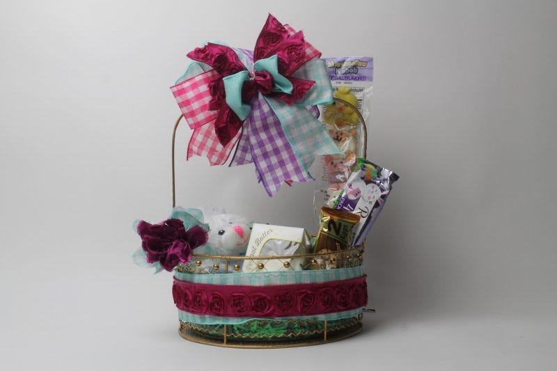 Stunning Easter Door Wreath Bow, Gift Basket Bow and more with Sandy