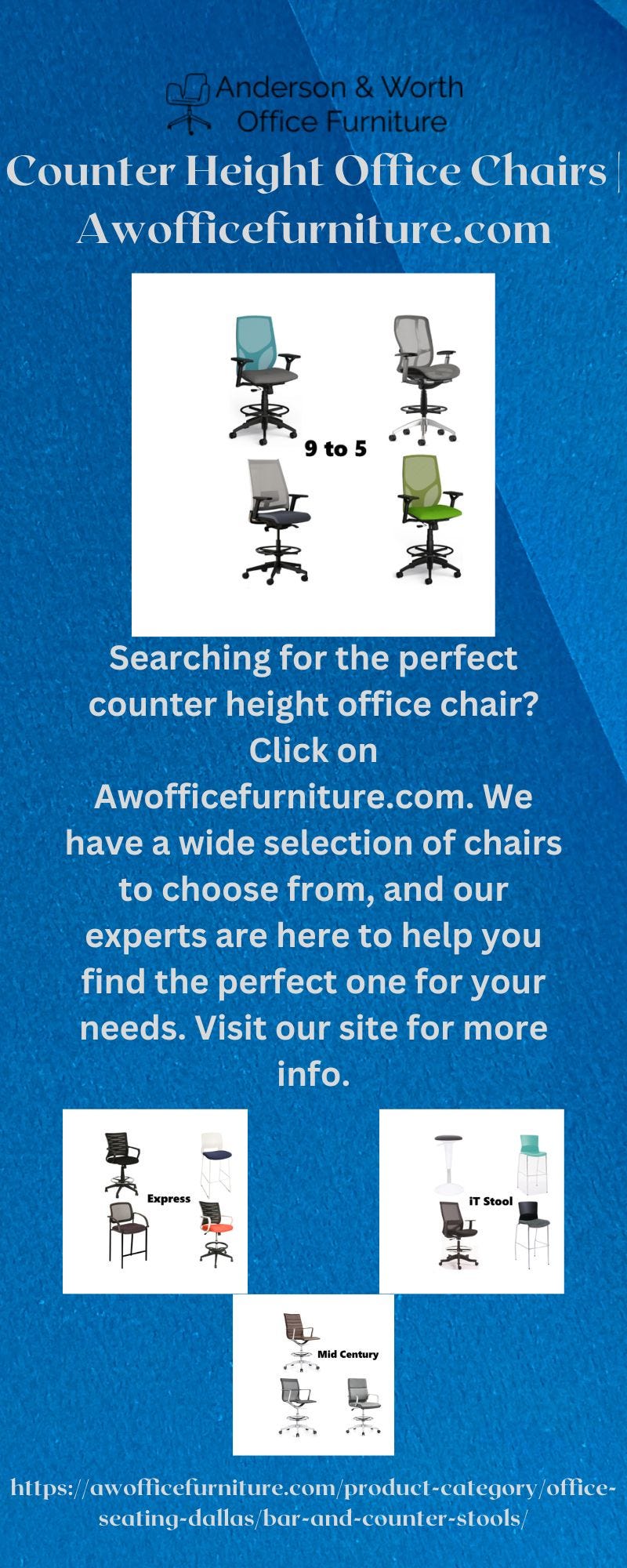 Counter Height Office Chairs Anderson & Worth Office Furniture Medium