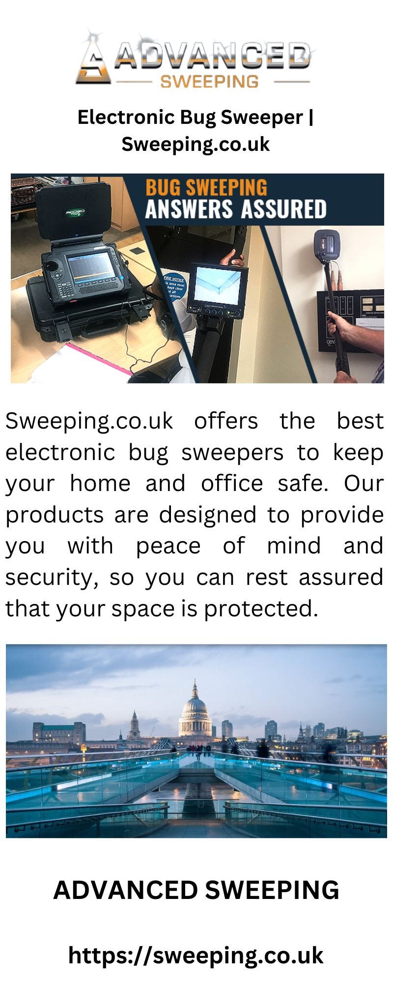 Electronic Bug Sweeper Sweeping.co.uk ADVANCED SWEEPING Medium