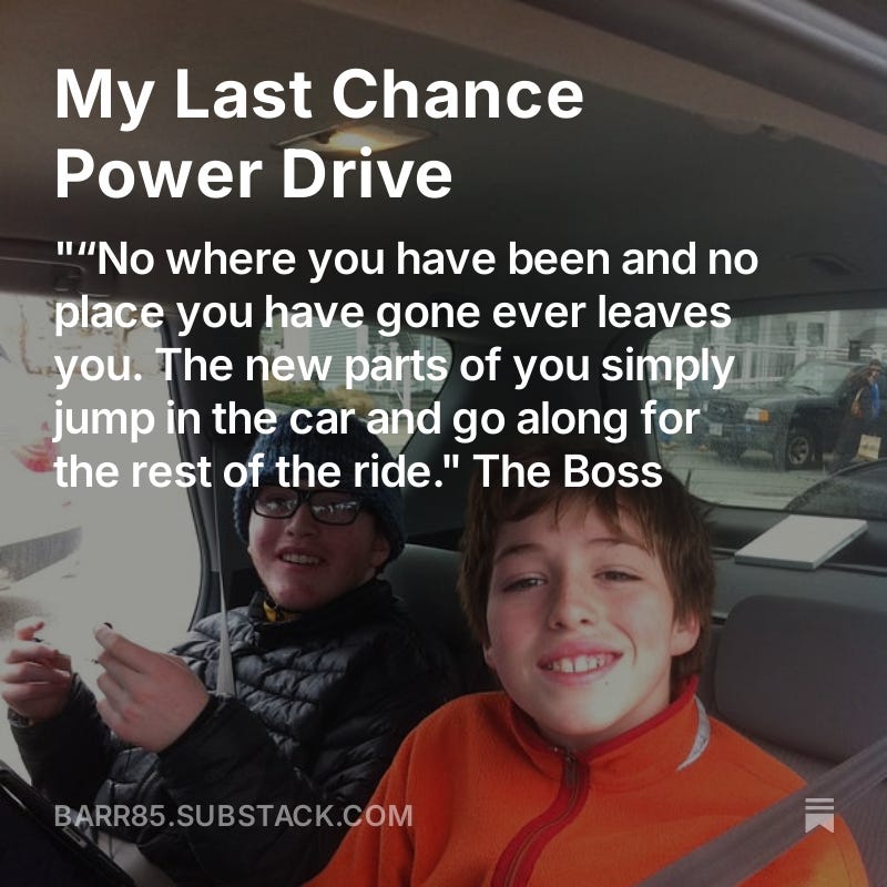 My Last Chance Power Drive. I have a waypoint in my son’s… by