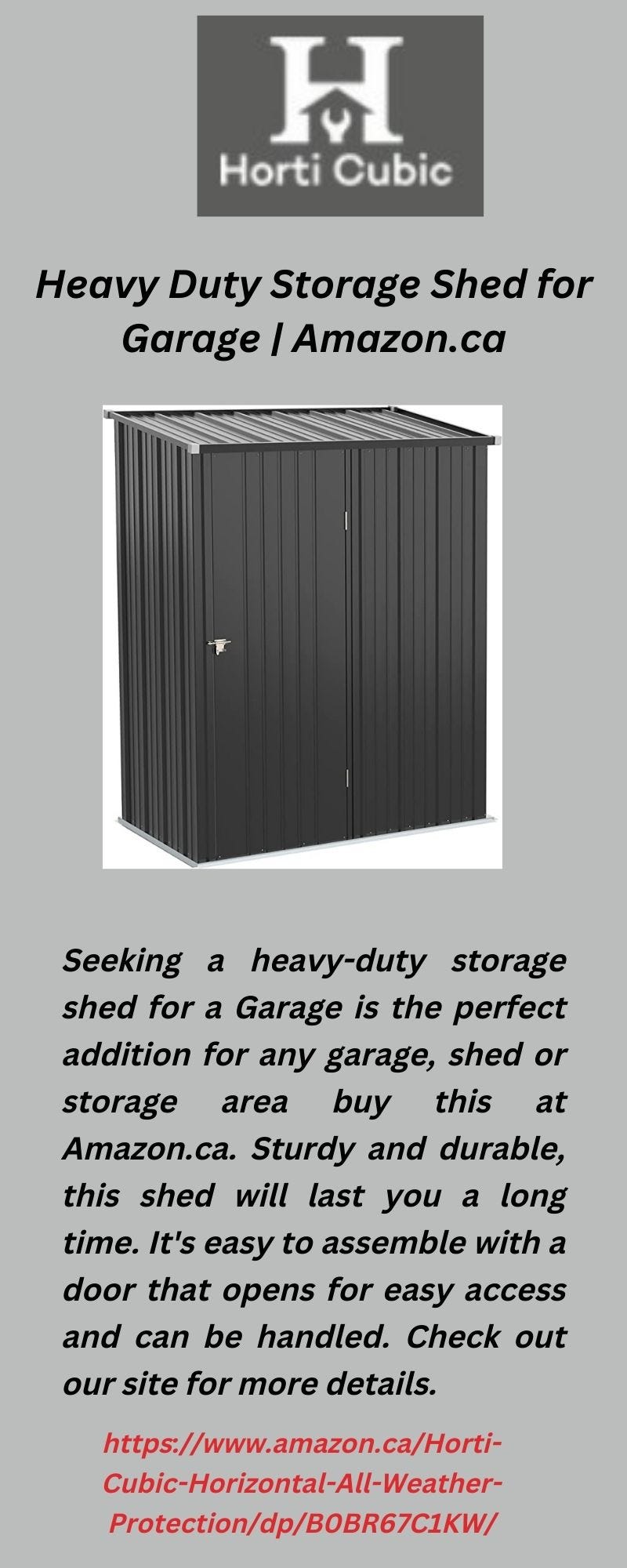 Heavy Duty Storage Shed for Garage Amazon.ca hortic Medium